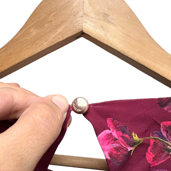 Ted Baker Serenity Contrast Pleated Floral Print Dress - Picture 6 of 10